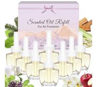 Scent-Hi Deodorante per Ambienti Ricaricabile, 8 x 19 ml, 4 fragranze, Ricarica per Deodorante Elettrico Compatibile con Air Wick/Glade, Citronella, Tuberosa, Pino, Patchouli
