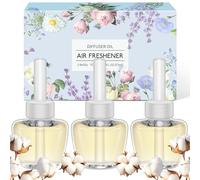 Scent-Hi Electric Scented Oil Recharge, Ricarica Diffusore Elettrico per Ambienti Ricariche con Olio profumato, Cotone Confezione da 3 * 19ml (Kompatibel mit Air-Wick/Glade)