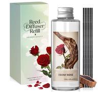 Scent-Hi Profumo per ambienti, ricarica 200 ml, con bastoncini profumati, Oud Rose - Reed Diffuser Refill per la casa, profumo floreale per camera da letto, soggiorno e bagno