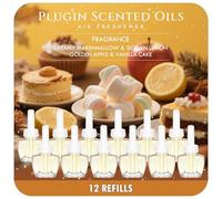 Scent-Hi Ricarica Diffusore Elettrico per Ambienti Kompatibel mit Air Wick/Glade, 12x19ml Diffusore Elettrico - Träumender Marshmallow, Sizilianische Zitrone, Goldener Apfel, Vanillekuchen