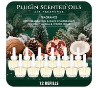 Scent-Hi Ricarica Diffusore Elettrico per Ambienti Kompatibel mit Air-Wick/Glade, 12x19ml Diffusore Elettrico - Fico Mediterraneo, Melograno Nero, Cocco Vaniglia, Cedro Invernale