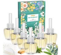Scent-Hi Ricarica Diffusore Elettrico per Ambienti Kompatibel mit Air-Wick/Glade, 6x19ml Diffusore Elettrico - Palo Santo, Salvia Eucaliptus, Baby Powder per Camera da Letto, Ufficio, Studio