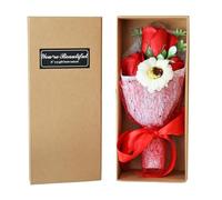 Scented Soap Flower Bouquet - Forever Carnation Rose Arrangement, Elegant Gift Box Packaging, Artistic Handmade Floral Accent, Romantic Valentine Mother Anniversaryy Display | Uniquee Appreciation