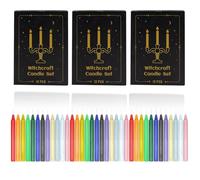 Scentoria Candele Colorate - 36 Pezzi, Piccole a Bastoncino e a Punta, 10 cm x 1,2 cm - Per Bottiglie, Rituali e Decorazione