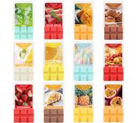 SCENTORINI Cera Profumata da Sciogliere, Tart Profumata di Dolce Sciolto, 12 Fragranze di Cibi e Frutta, Cera di Soia Naturale, Cubetti di Cera Profuma per Casa, Bagno, Ambiente