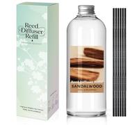 SCENTORINI Diffusore Profumo Ambiente Sandalo 500ML Ricarica Diffusore di Olio Essenziale di Fragranza per la Casa per Bagno per Camera, Bagno, Ufficio e Decorazione Interna