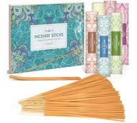 SCENTORINI -Incenso Assortimento di Molte Fragranze, Incenso alla Salvia Bianca, Incenso alla rRosa, Incenso al Sandalo, Incenso alla Cannella, Incenso al Patchouli con Porta Incenso a Bastoncino
