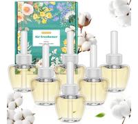 SCENTORINI Ricarica Per Diffusore Elettrico 6X19ML Ricariche di Diffusore di Oli Essenziali Fragranza di Cotone, Adatte per Deodorante Casa per Air Wick e per Glade
