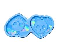 Sceplo Stampo Silicone Cuore Con Effetto Luce Portachia Clinico A Pendente Epossidico Fusione Cranio Silicone Mestiere