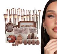 Scept di pennello per il trucco e spugna, spazzole e spugne,56x Concealer Blush Honeshadow Applicatore pennelli | Accessori per strumenti di bellezza con Sponge Blender per casa, viaggi, all'aperto