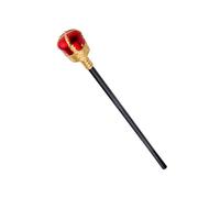 Scettro reale Re Regina Giocattolo 48CM Teatro Halloween Prop Tema Bomboniere per feste Fornitura cosplay Scettro di simulazione rosso Giocattolo scettro reale Forniture per feste di Halloween Scettro