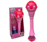 Scettro sparabolle di sapone rosa con luci e suoni gioco per bambini - wnt0032