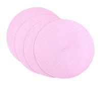 SCF2017, 4 tovagliette rotonde in polipropilene intrecciato rosa