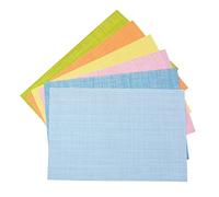 SCF2017 Set di tovagliette rettangolari in PVC colorato per tavolo da pranzo da cucina, termoisolanti, lavabili in PVC, 6,45 x 30 cm, colori misti