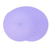 SCF2017 Tovagliette rotonde in plastica intrecciata, 38 cm, eleganti e pratiche, set da 6, viola chiaro
