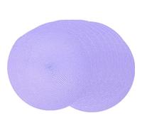 SCF2017 Tovagliette rotonde in plastica intrecciata, 38 cm, eleganti e pratiche, set da 8, viola chiaro