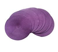 SCF2017 Tovagliette rotonde in plastica intrecciata, 38 cm, eleganti e pratiche, set da 8, viola scuro