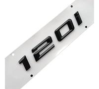 SCHAAN 3D ABS Black Chrome Car Letters Rear Trunk Emblem Badge Sticker Fit for BMW 120i E87 F20 F40 E82 120d Logo Lettering Accessori Adesivi per auto (Color : 120i Glossy Black)