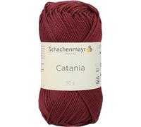 Schachenmayr 9801210-00425 Filato, 100% Cotone, Burgundrot, 11.5 x 5.2 x 6 cm, 125 unità