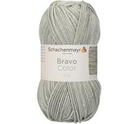 Schachenmayr 9801421-02110 Bravo Color - Filato per Uncinetto, 135 m, 50 g, Multicolore (Hellgrau Denim), 15 x 7 x 7 cm, 1 Pezzo