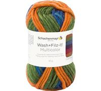 Schachenmayr 9812943-00210 Wash+Filz-it! Multicolor - Fileto per Uncinetto, 50 m, 50 g, Multicolore (Exotic Stripes), 14 x 7.5 x 7 cm, 1 Pezzo