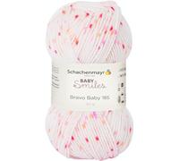 Schachenmayr “Bravo Baby” 185 9801212 - Filato per Maglieria a Mano, Filato per Uncinetto, Adatto per Neonati, 100% Acrilico, Fenicottero, 6 x 12 x 6 cm