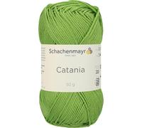 Schachenmayr Catania 9801210, Filo per maglieria, filato per uncinetto, in Cotone, 100% cotone, Verde - Greenery, 11,5 x 5,2 x 6 cm