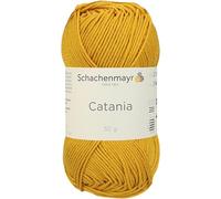 Schachenmayr Catania 9801210, Filo per maglieria, filato per uncinetto, in Cotone, 100% cotone, gold, 11,5 x 5,2 x 6 cm