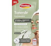 Schaebens Maschera per panno di argilla - Clear Skin Booster - aiuta a ridurre le impurità e migliora l'aspetto della pelle con niacinamide, allantoina e acido ialuronico, 1 maschera per la pelle