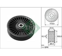 Schaeffler INA 532 0108 10 Galoppino/Guidacinghia, Cinghia Poly-V per CHEVROLET,