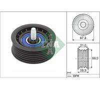 Schaeffler INA 532 0906 10 Galoppino/Guidacinghia, Cinghia Poly-V per BRABUS,MER
