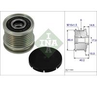 Schaeffler INA 535 0001 10 Dispositivo ruota libera alternatore per FORD,SEAT,SK