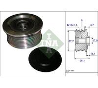 Schaeffler INA 535 0099 10 Dispositivo ruota libera alternatore per DODGE