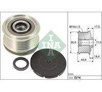 Schaeffler INA 535 0105 10 Dispositivo ruota libera alternatore per AUDI,DACIA,L