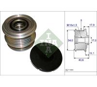Schaeffler INA 535 0121 10 Dispositivo ruota libera alternatore per FORD,VOLVO