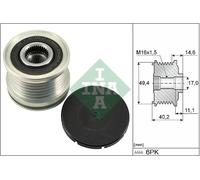 Schaeffler INA 535 0124 10 Dispositivo ruota libera alternatore per AUDI,MAN,POR