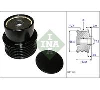 535 0195 10 INA Dispositivo ruota libera alternatore per LAND ROVER,VOLVO,VOLVO