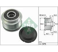 Schaeffler INA 535 0286 10 Dispositivo ruota libera alternatore per ABARTH,ALFA