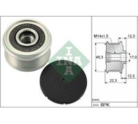 Schaeffler INA 535 0291 10 Dispositivo ruota libera alternatore per NISSAN,RENAU