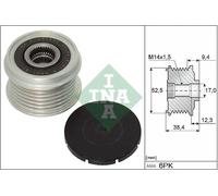 Schaeffler INA 535 0329 10 Dispositivo ruota libera alternatore per TOYOTA,TOYOT