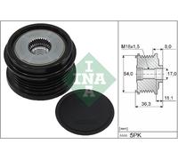 Schaeffler INA 535 0333 10 Dispositivo ruota libera alternatore per BUICK (SGM),