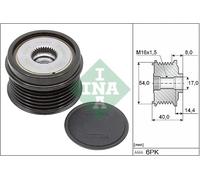 Schaeffler INA 535 0334 10 Dispositivo ruota libera alternatore per FIAT