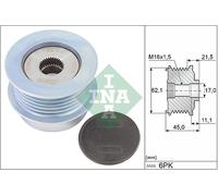 Schaeffler INA 535 0367 10 Dispositivo ruota libera alternatore per VOLVO,VOLVO