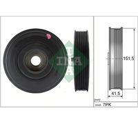 Schaeffler INA 544 0088 10 Puleggia cinghia, Albero a gomiti per NISSAN,RENAULT