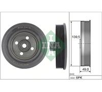 Puleggia della cinghia, albero motore INA 544 0139 10
