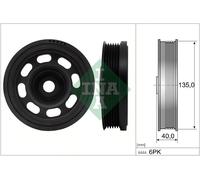 Schaeffler INA 544 0184 10 Puleggia cinghia, Albero a gomiti per AUDI,CUPRA,SEAT