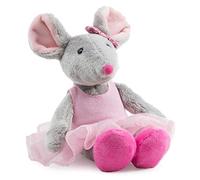 Schaffer Ballett-Maus Animale di Peluche, Colore Grigio-Rosa, S - 22 cm 5651