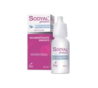 Sodyal Protect - Decongestionante e Lubrificante. Gocce oculari con Acido ialuronico, Ginkgo biloba ed Hamamelis. Protezione Corneale - 10 ml