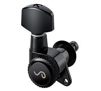 Schaller »M6 135 LOCKING MACHINE HEADS - BLACKCHROME - 6L - SMALL METAL - 19.5mm LOCKING POST« Meccaniche per Chitarra Elettrica - Set di 6 pezzi