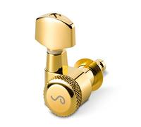 Schaller »M6 PIN LOCKING MACHINE HEADS - GOLD - 6L - SMALL METAL - 19.5mm LOCKING POST« Meccaniche per Chitarra Elettrica - Set di 6 pezzi